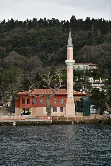 Historical Vaniköy Mosque, destroyed in fire, restored