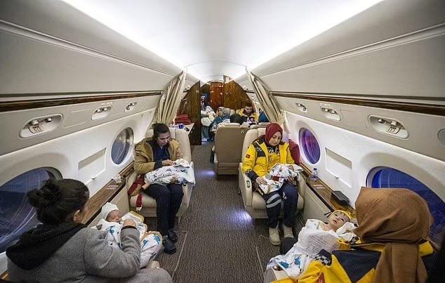 16 unaccompanied babies transferred to Ankara by presidential plane