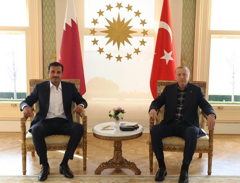 Qatari Emir meets Erdoğan for solidarity after earthquake