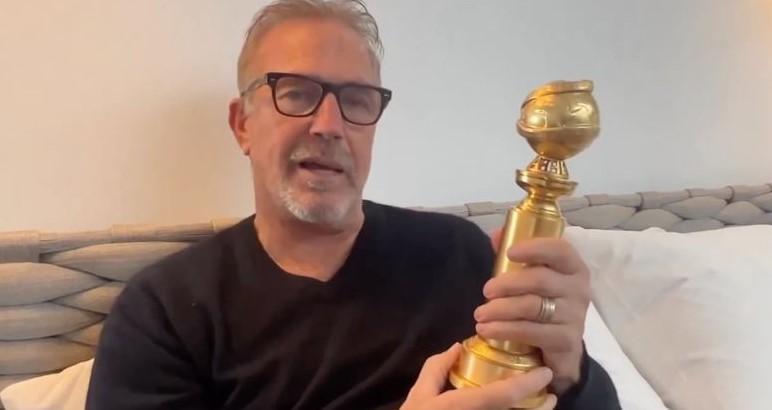 Kevin Costner finally got to hold his Golden Globe