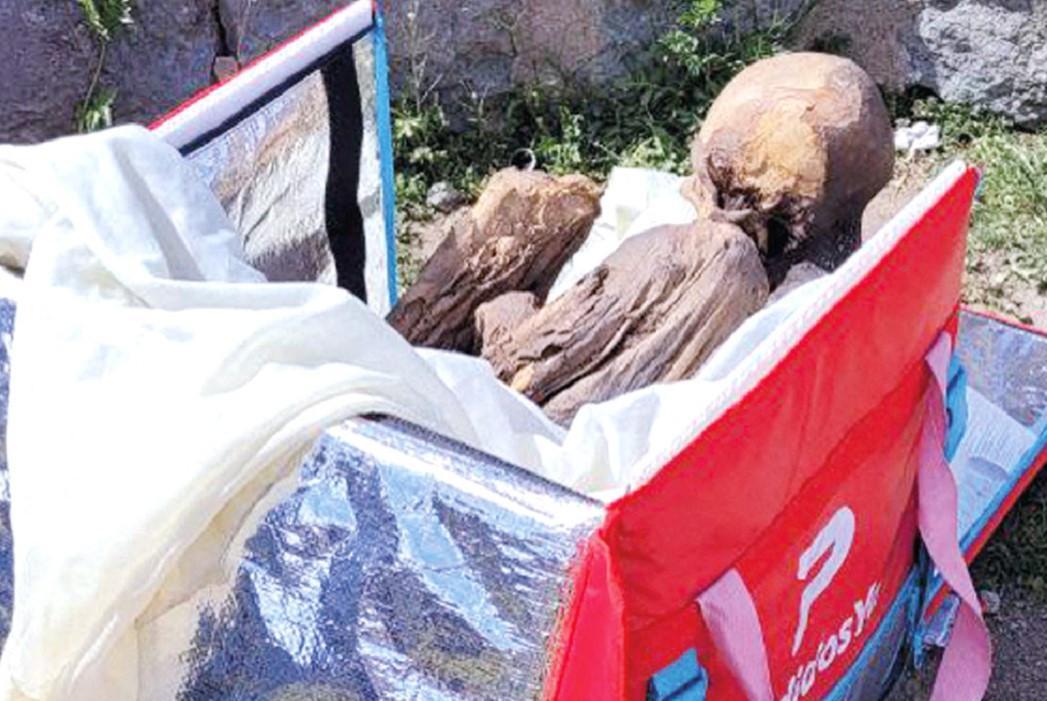 Peru police find pre-Hispanic mummy in a cooler bag