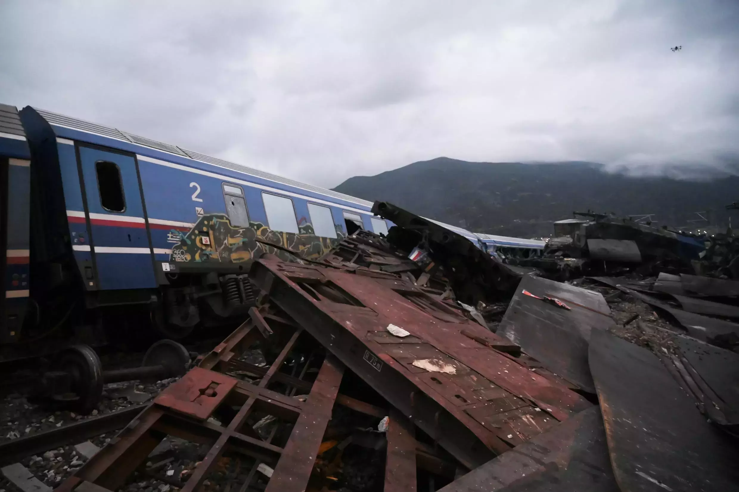 Greece: Grim train search moves centimeter by centimeter