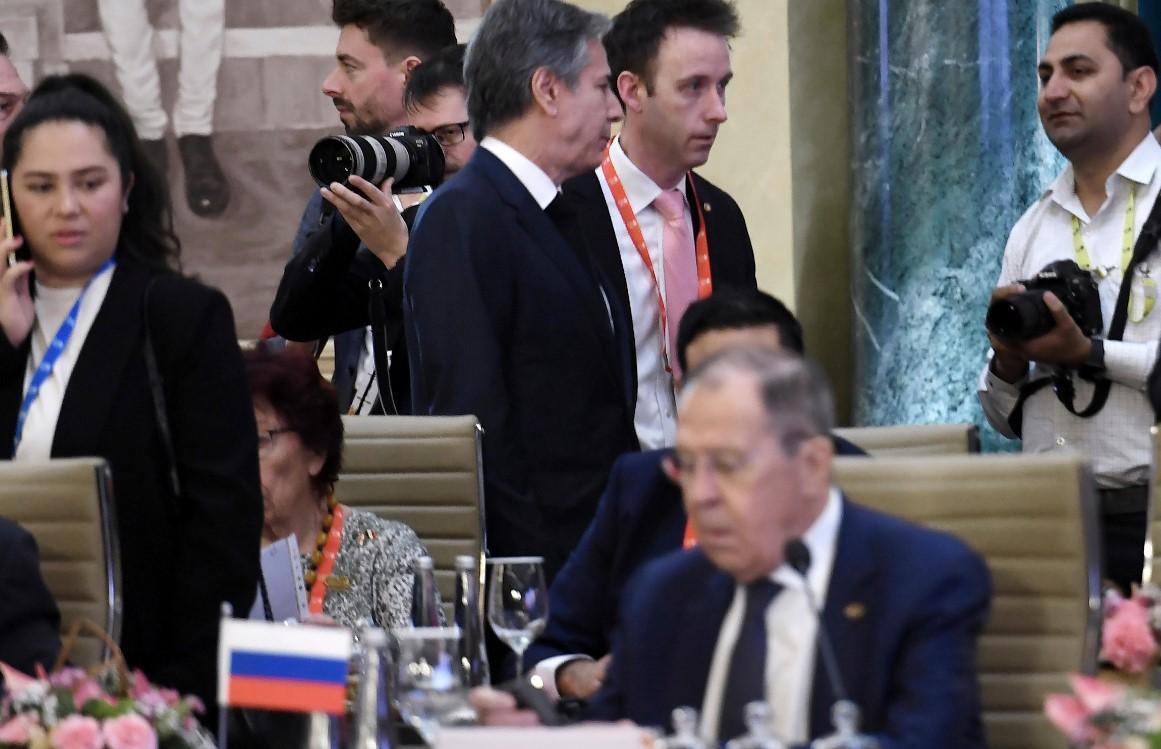 Blinken presses Russias Lavrov over Ukraine on G20 sidelines