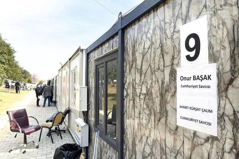 Legal services continue in containers in Hatay Courthouse garden