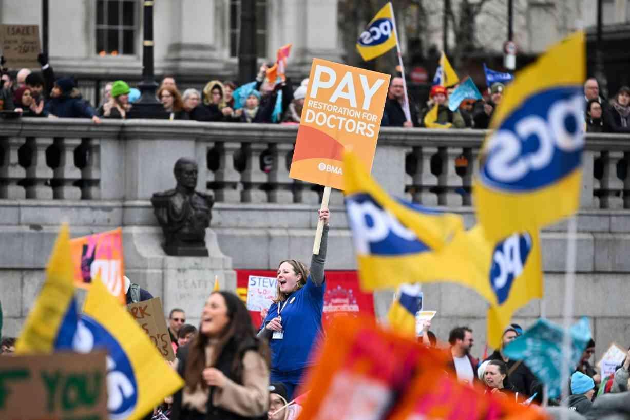 Hundreds of thousands of workers strike in latest UK industrial action