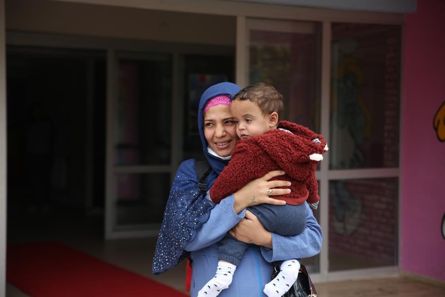Baby handed over to family 50 days after quakes