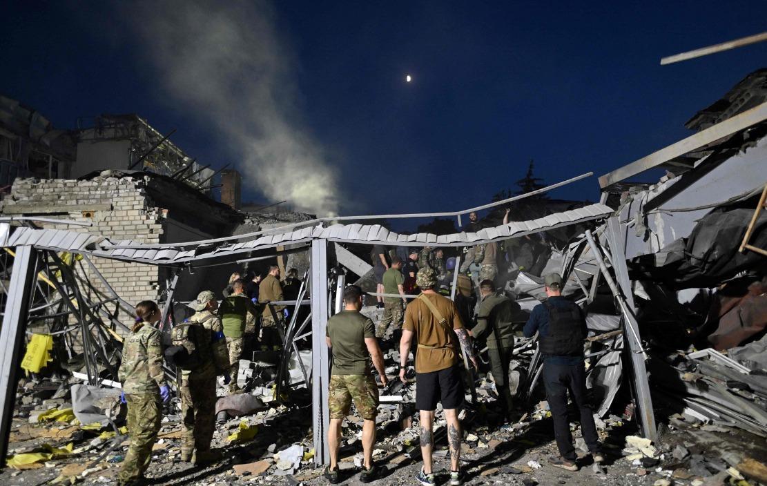 Kremlin says only hits military targets after Ukraine restaurant strike