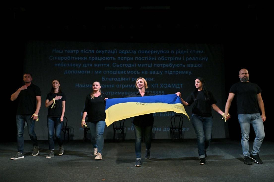 Ukraine theater stages actors tales of Russian occupation