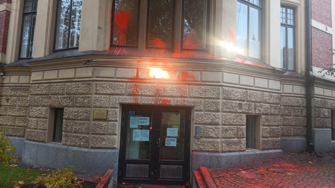 Turkish Embassy in Helsinki attacked with smoke grenade