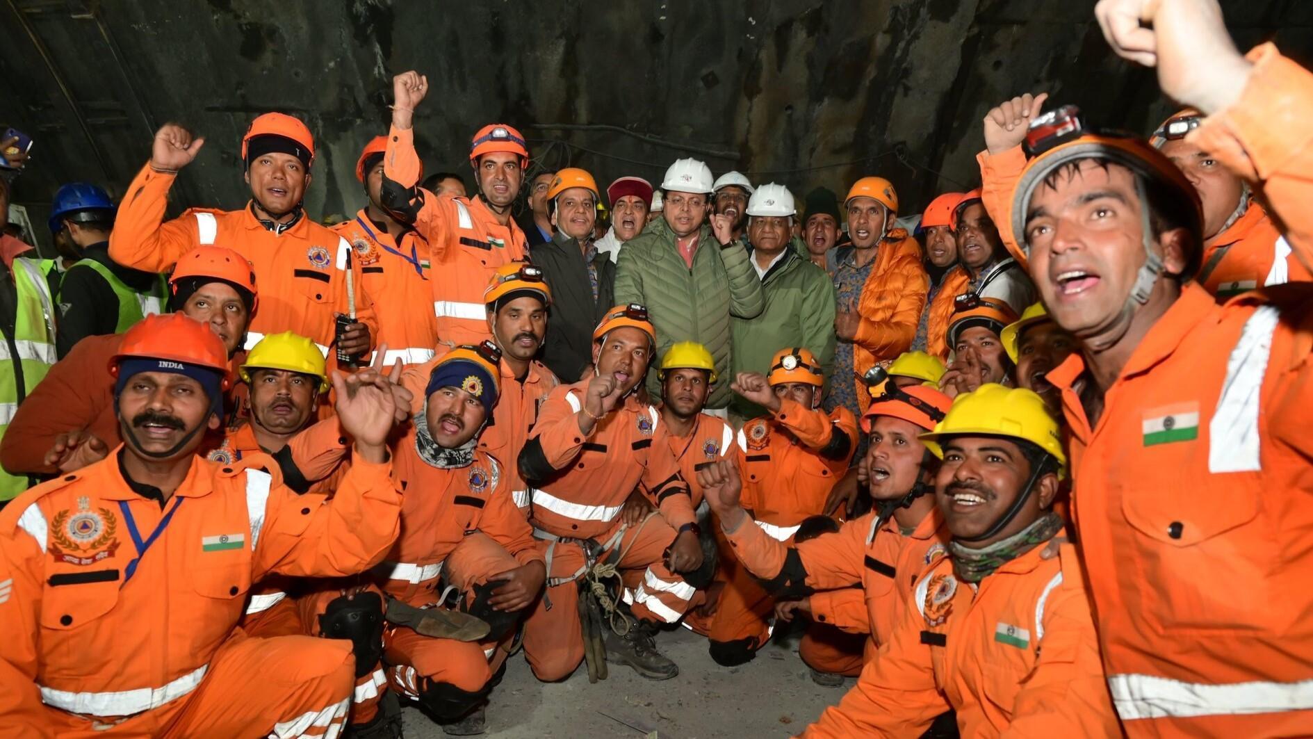 41 workers rescued after 17-day ordeal in collapsed road tunnel in India