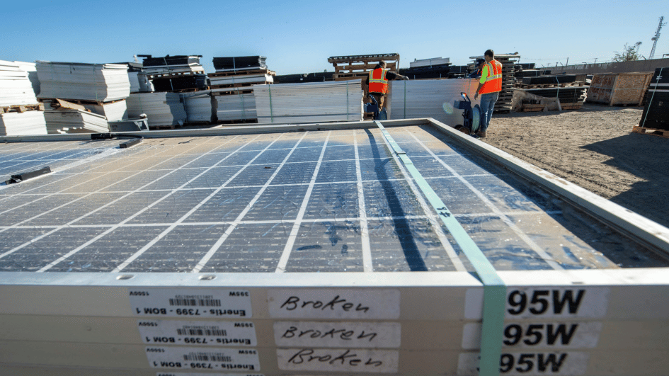 Urban mining offers green solution to old solar panels