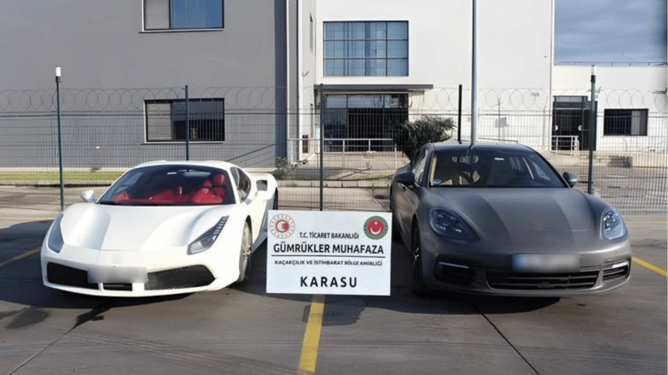 Dozens of illegally imported luxury cars seized at Turkish customs