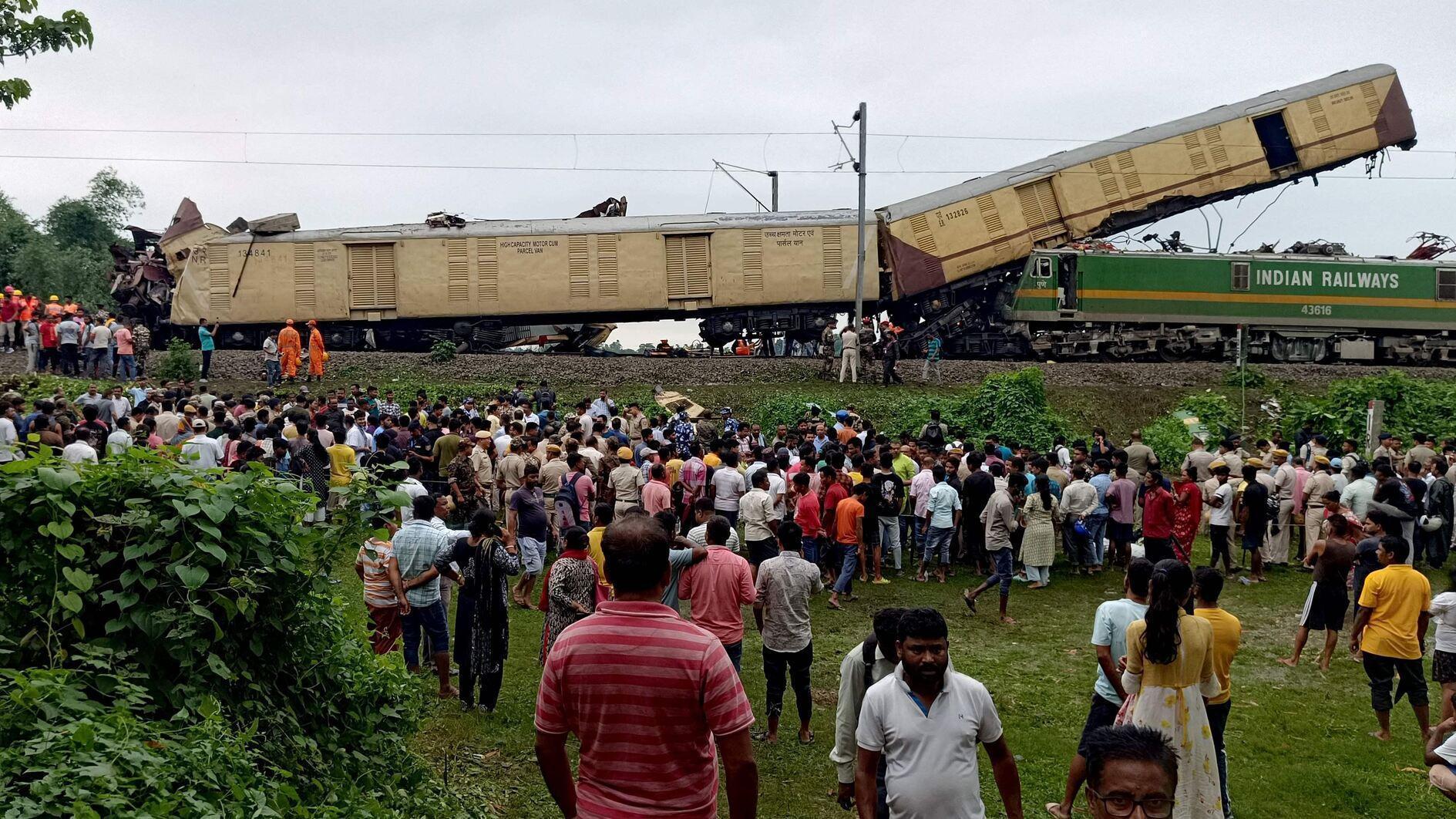 At least eight dead in India train crash after driver misses signal