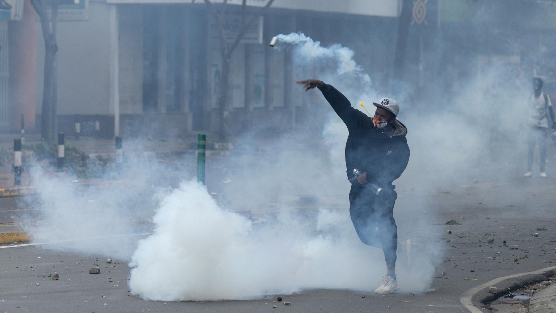 One dead after tax protests in Kenyan capital