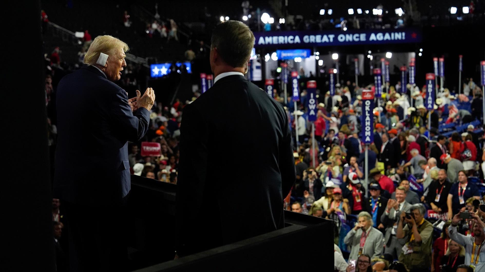 At Republican convention, Trump watches ex-rivals fall in line