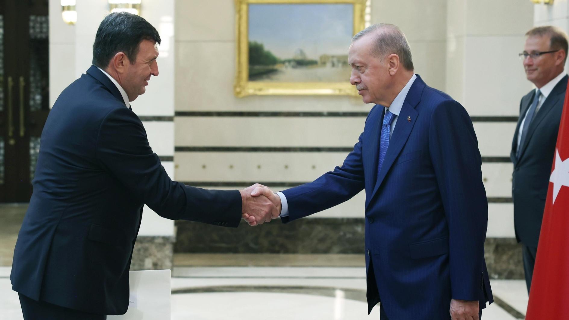 Erdoğan receives credentials from new ambassadors