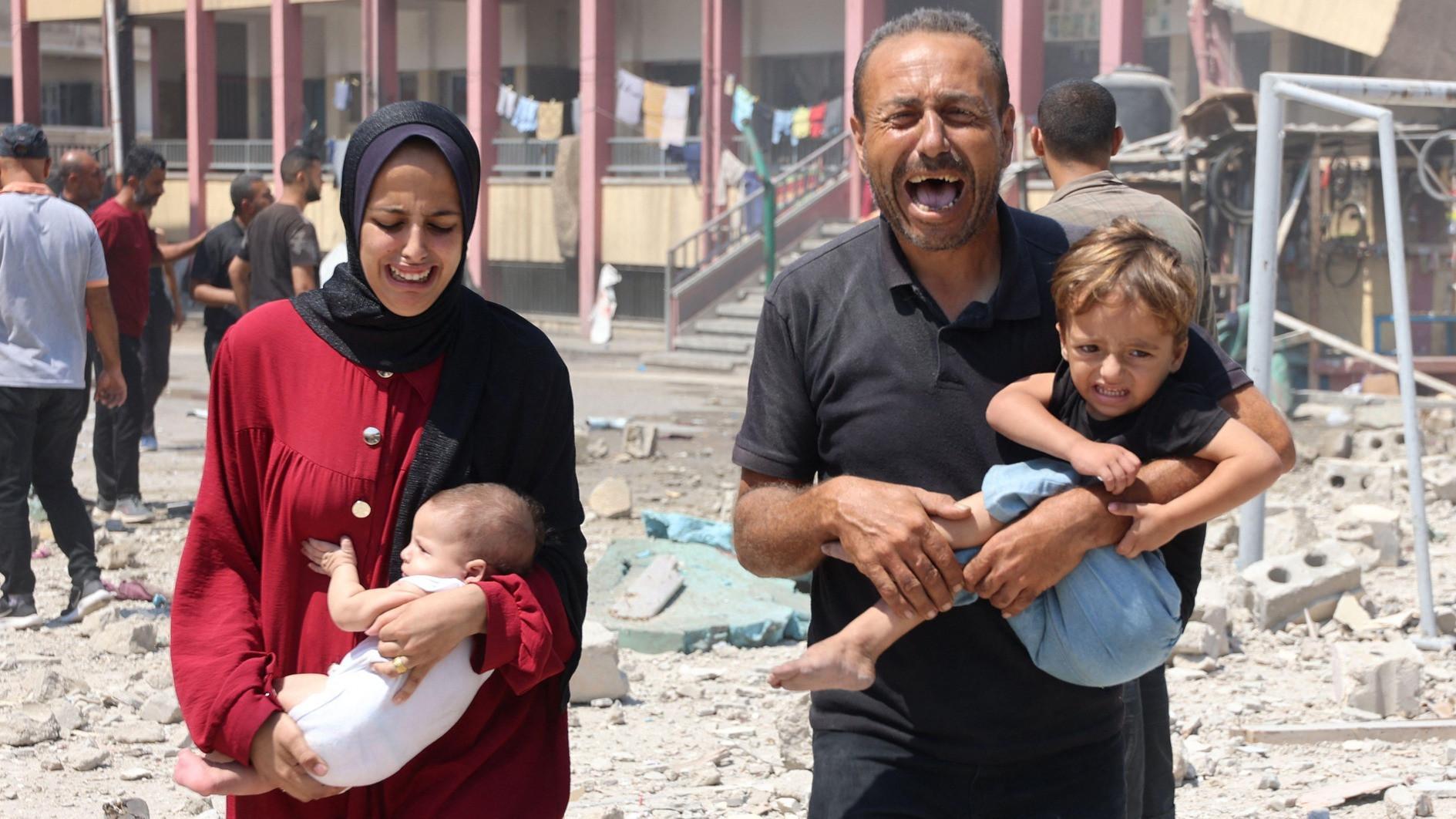 Gaza civil defense says Israel strike on school kills 12