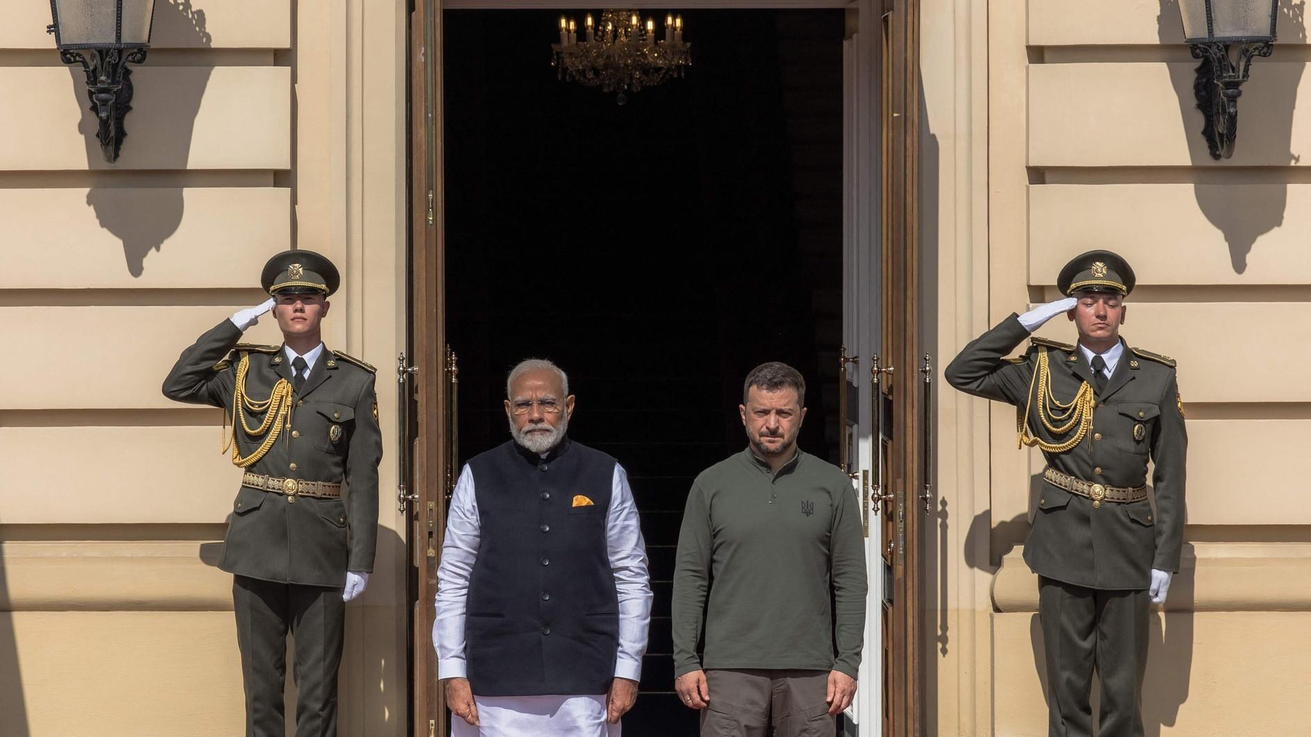 Modi meets Zelensky on historic Ukraine visit