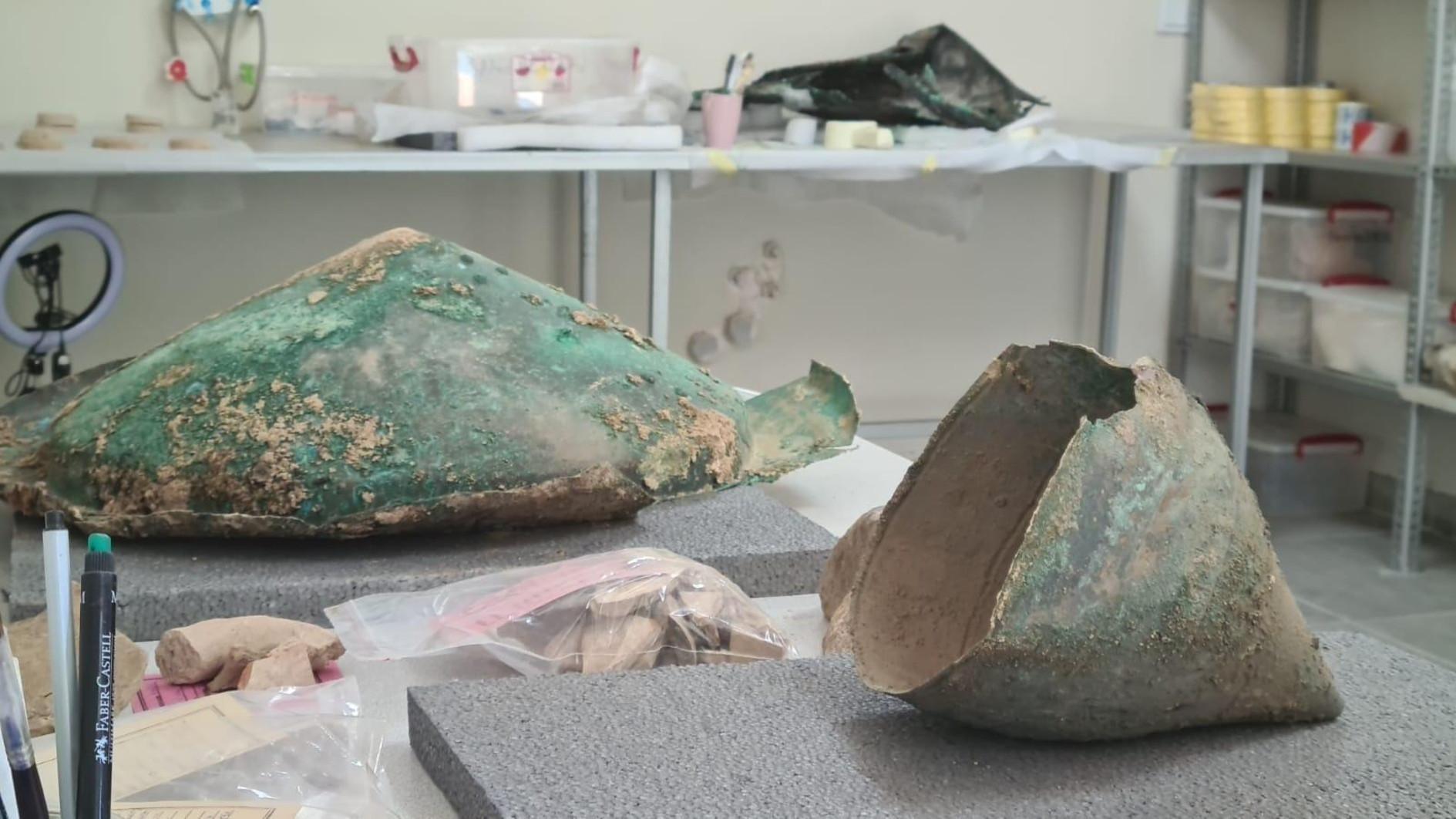Urartian bronze shields unearthed at Van’s Ayanis Castle