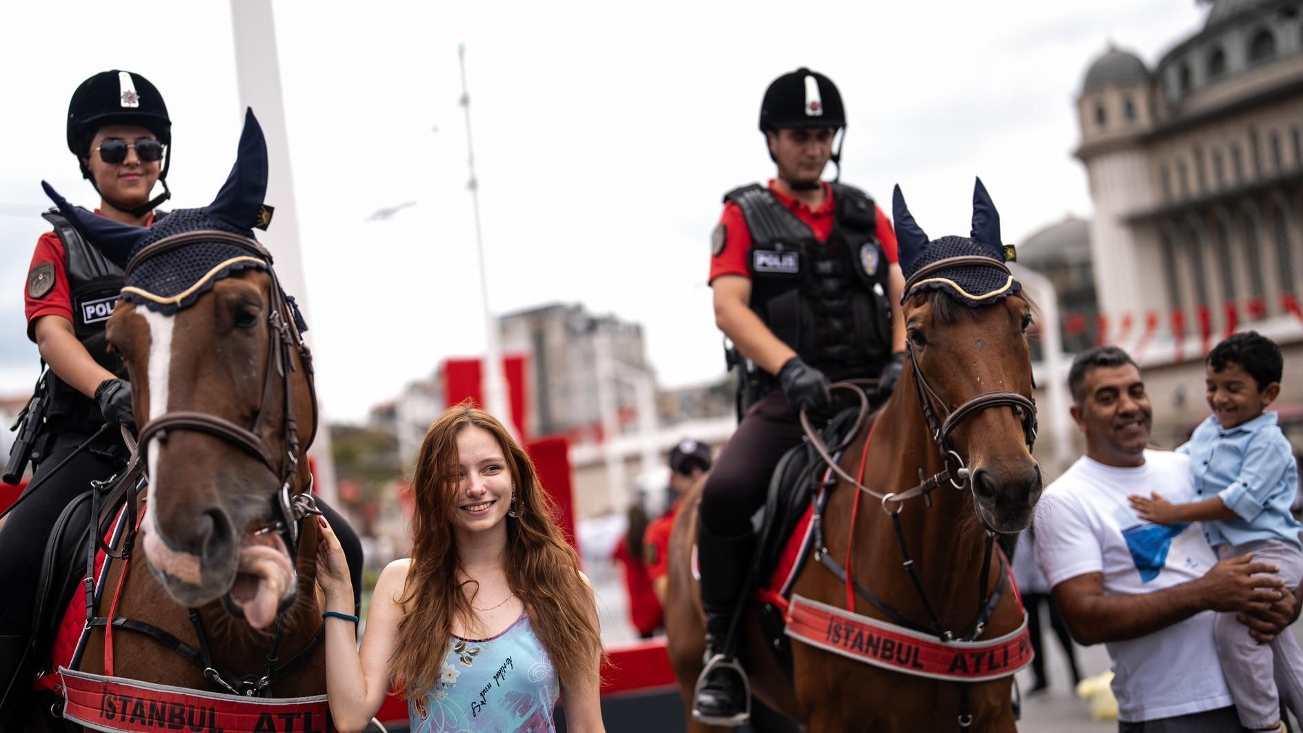 Istanbul’s mounted police turn heads