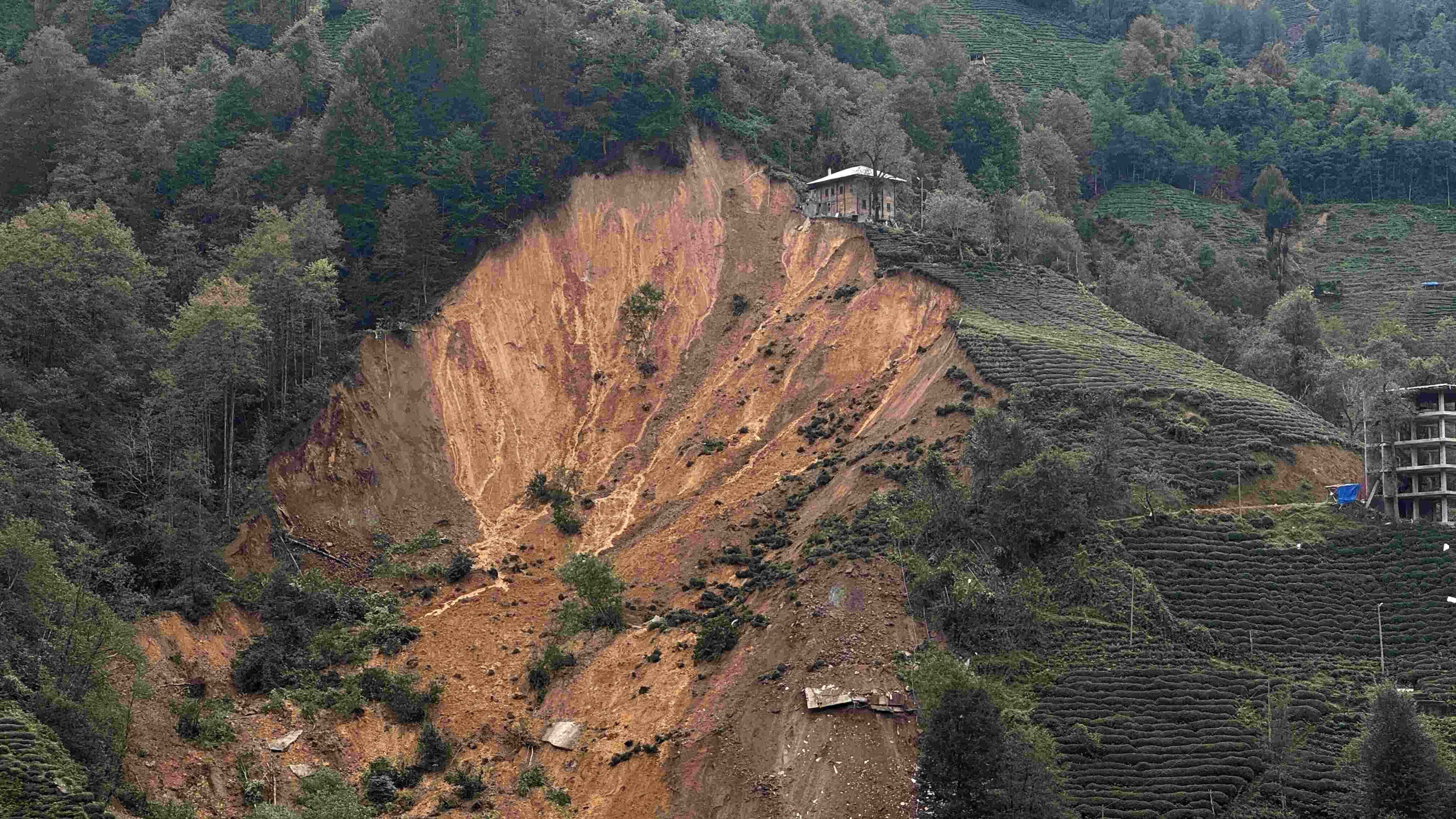 Over 10 homes evacuated after landslides hit Black Sea city