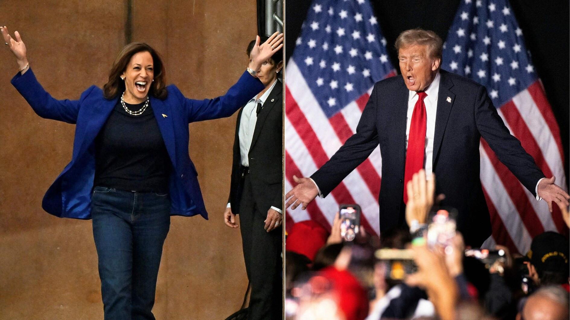Harris vows Gaza peace, Trump tone darkens in final hours