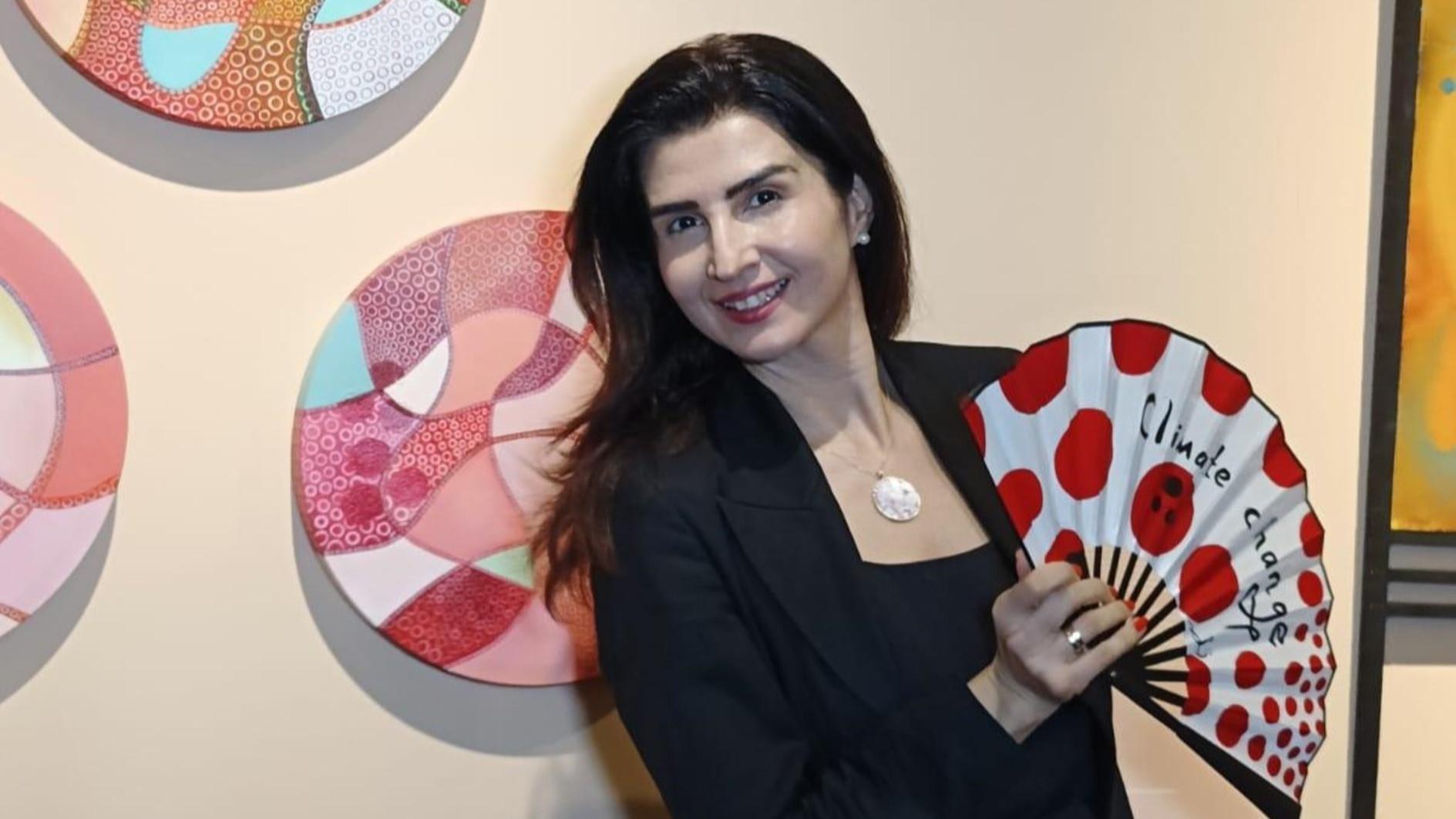 Turkish artist Seval Özcan at COP29 in Azerbaijan