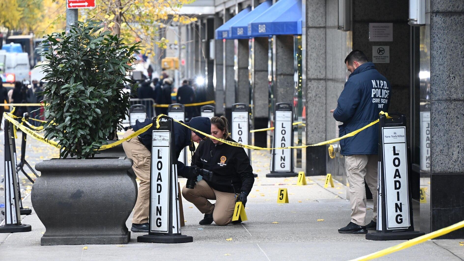 Top executive shot dead outside New York hotel