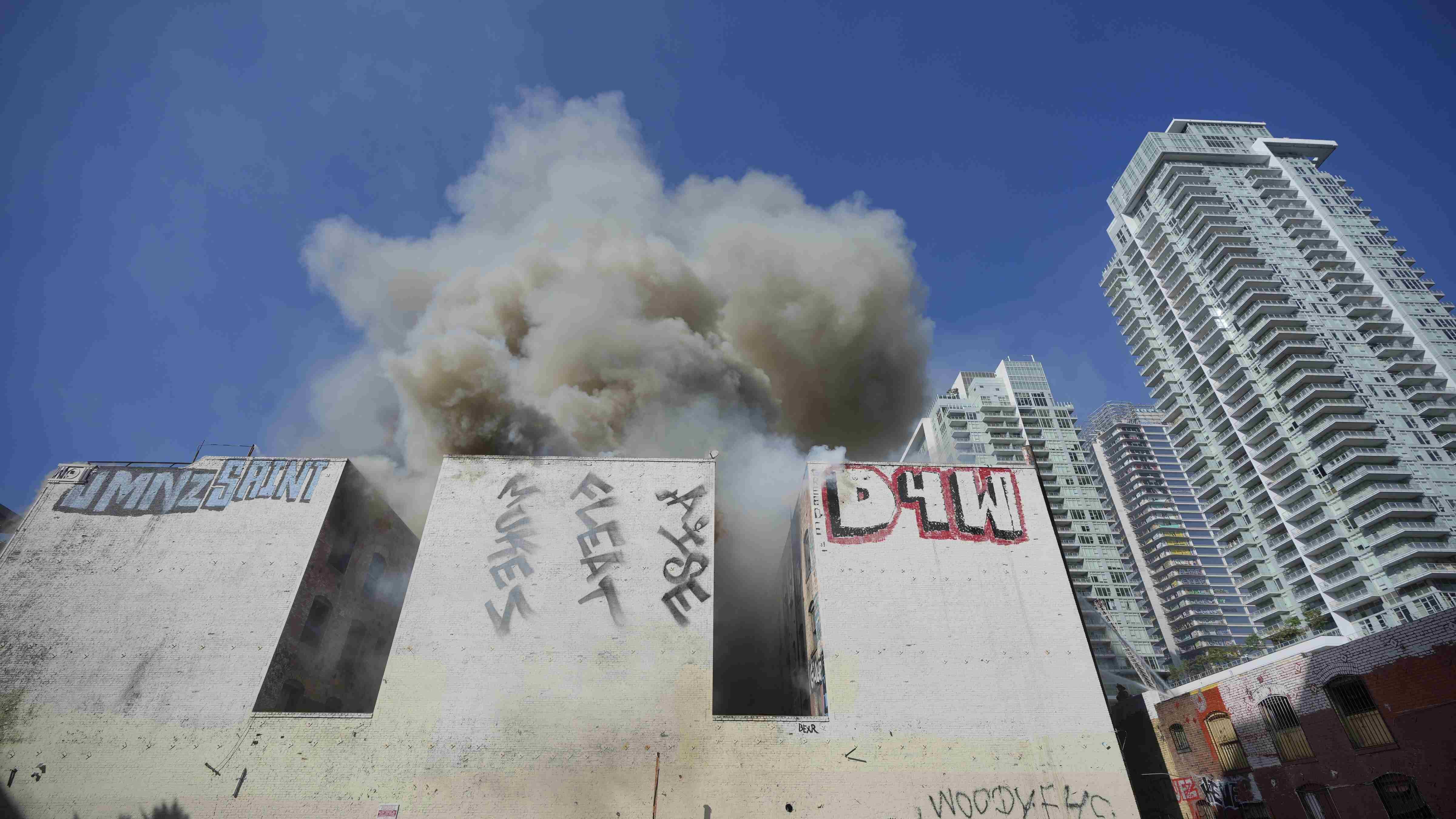 Morrison Hotel made famous by The Doors goes up in flames in LA
