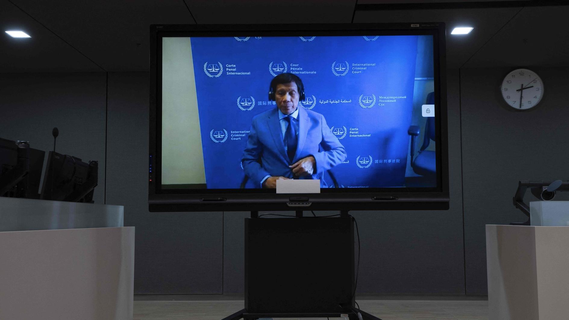 Duterte follows ICC hearing over drug war case via videolink