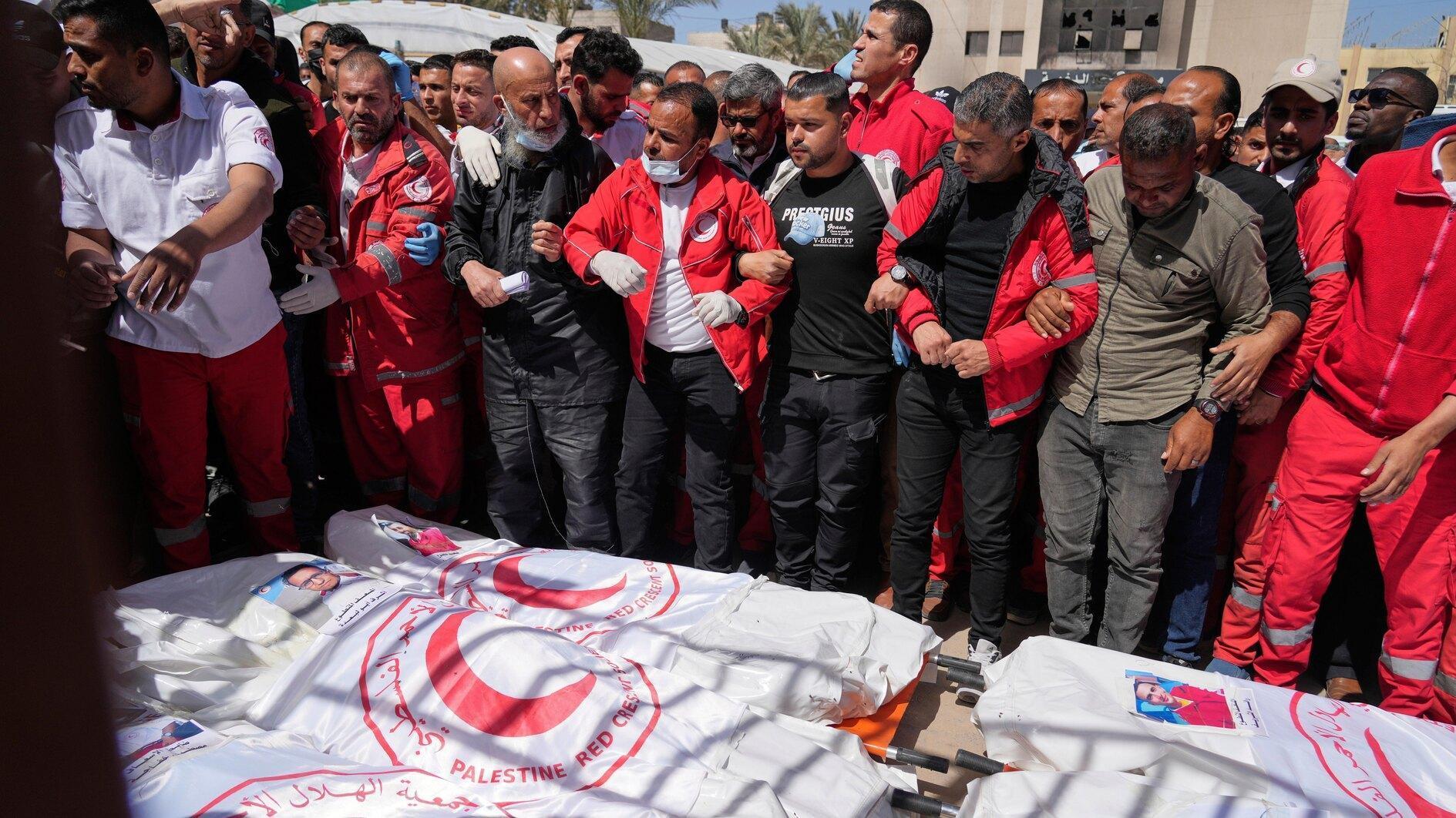 Israeli killing of medics ‘summary executions’ as army admits failure