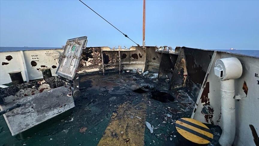 Six Turkish citizens on Gaza-bound aid ship hit by drones return home