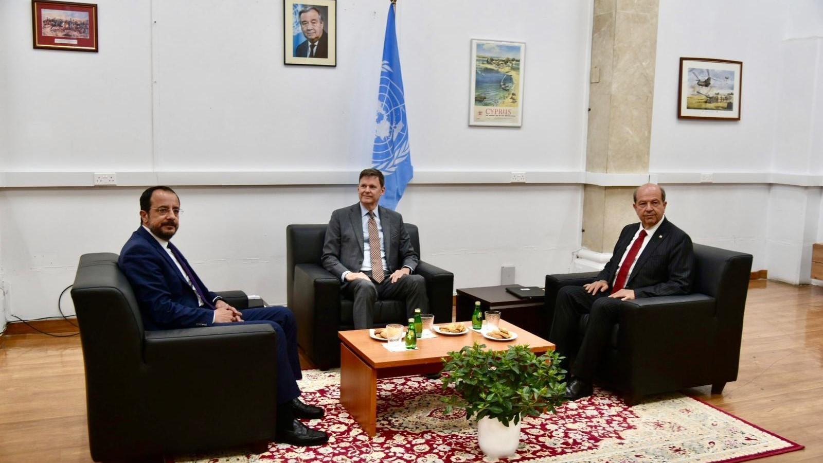 Turkish, Greek Cypriot leaders discuss border gates, cooperation in UN-hosted talks