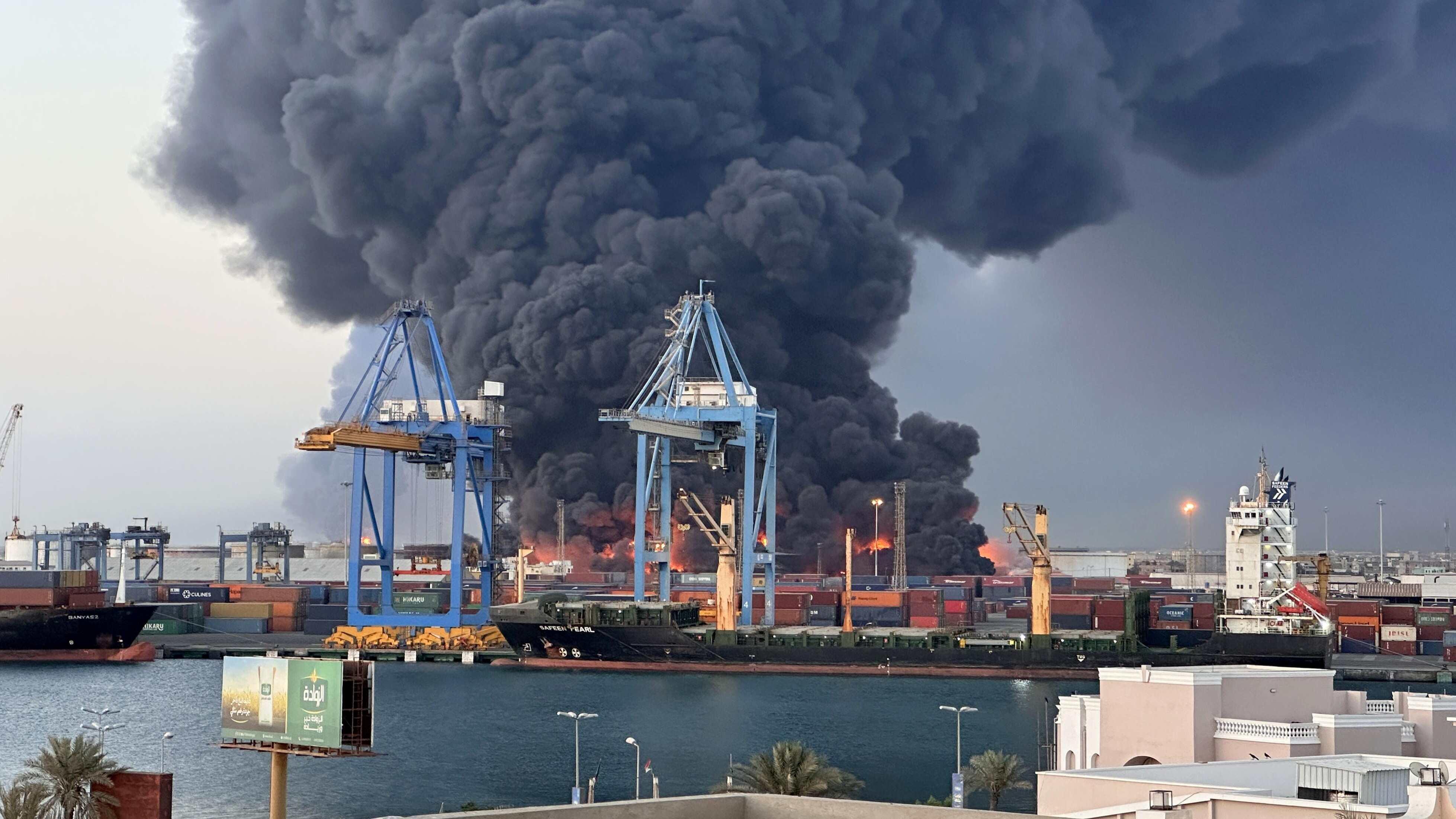 Drones hit Port Sudan airport in third day of attacks