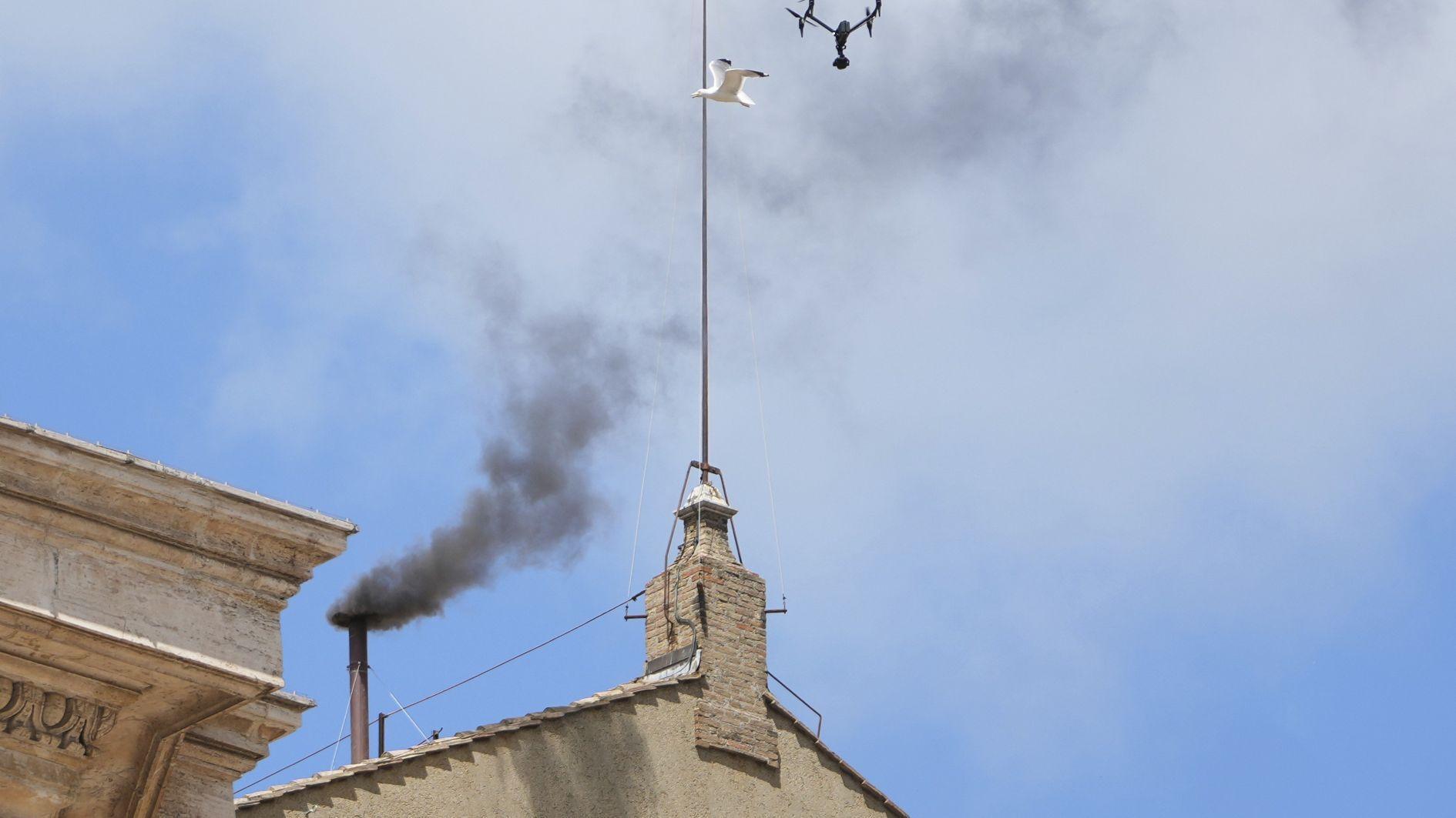 Black smoke at the Vatican, no pope yet