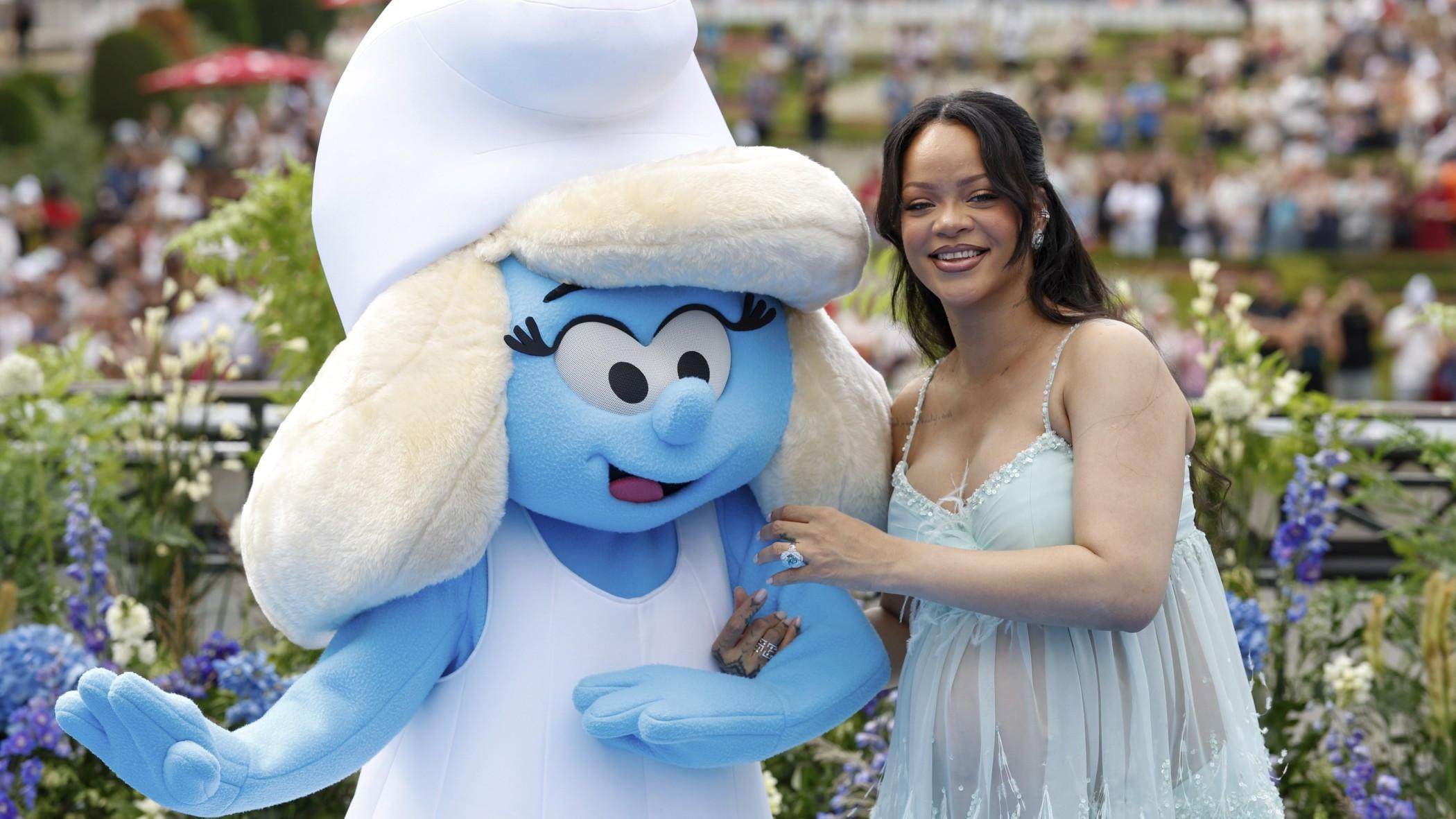 Rihanna in Belgium for Smurfs premiere
