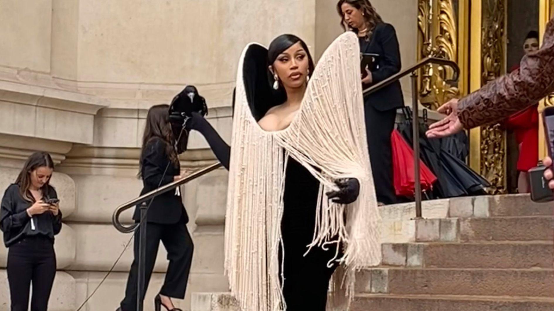 Cardi B and a live crow opens Paris couture week