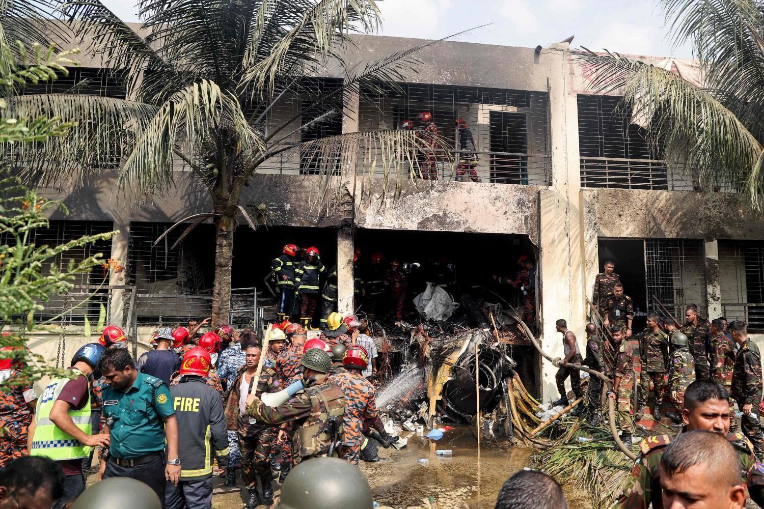 At least 27 killed as Bangladesh fighter jet crashes into school