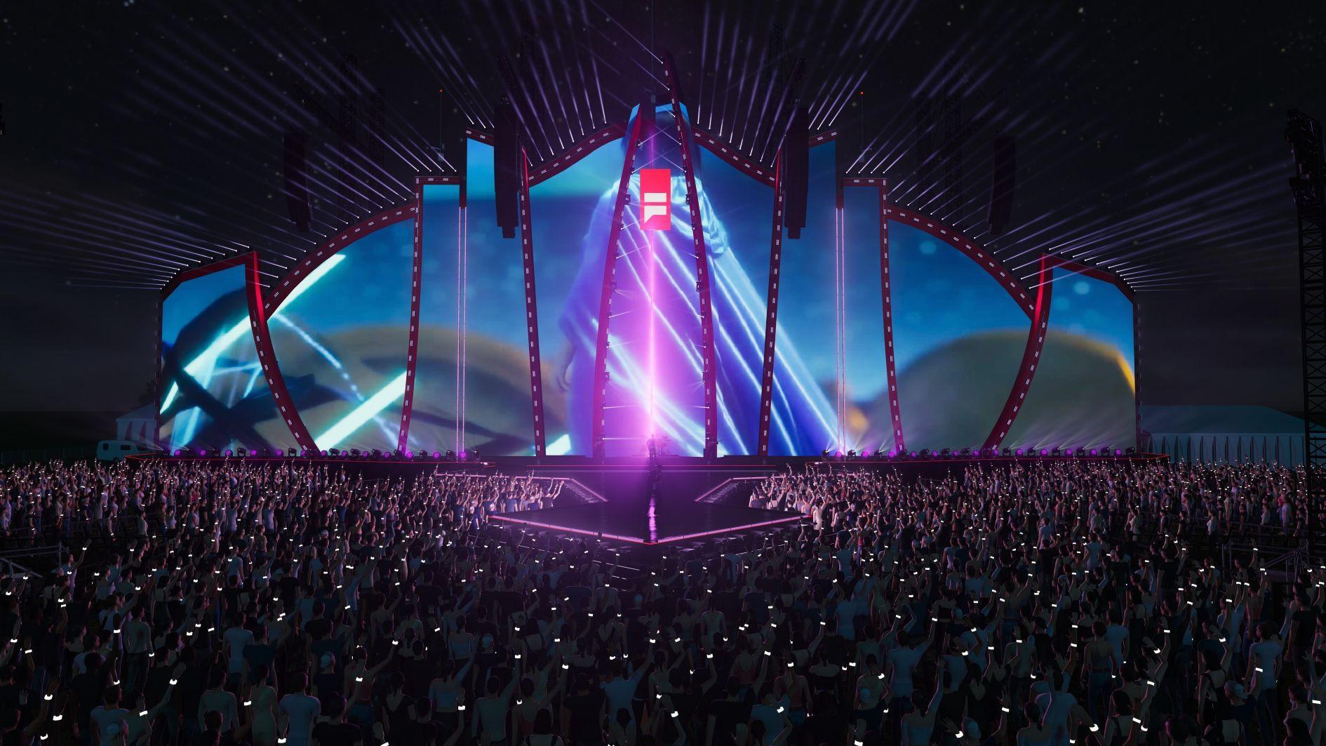 Massive stage built for JLo concert