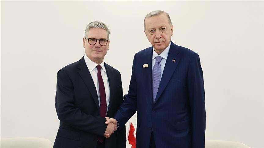 Erdoğan congratulates British premier for statements on recognizing Palestine