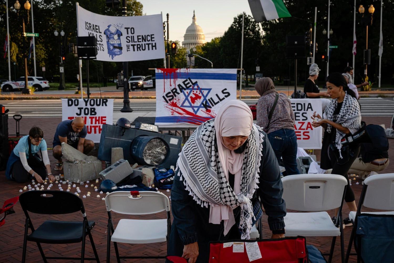 International media protest over journalist deaths in Gaza