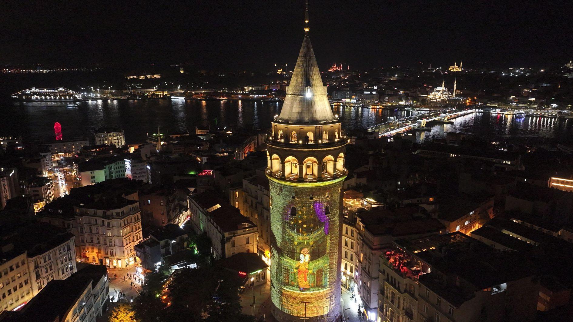 Istanbul’s iconic landmarks illuminate with digital art