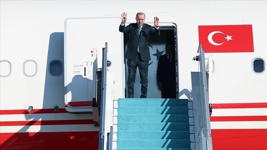 Erdoğan arrives in Azerbaijan for Turkic states summit