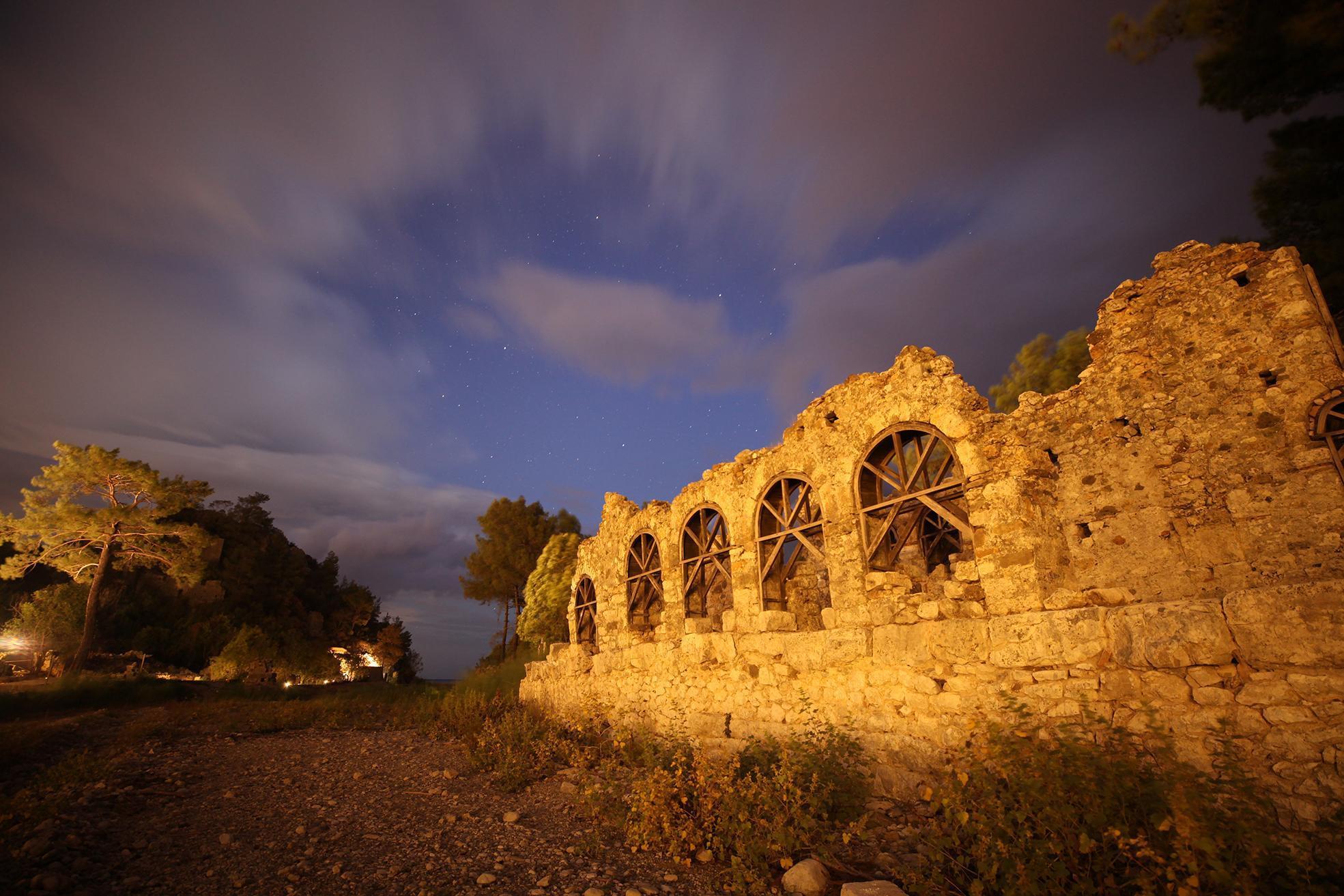 Nighttime museum visits bring new life to ancient city of Olympos