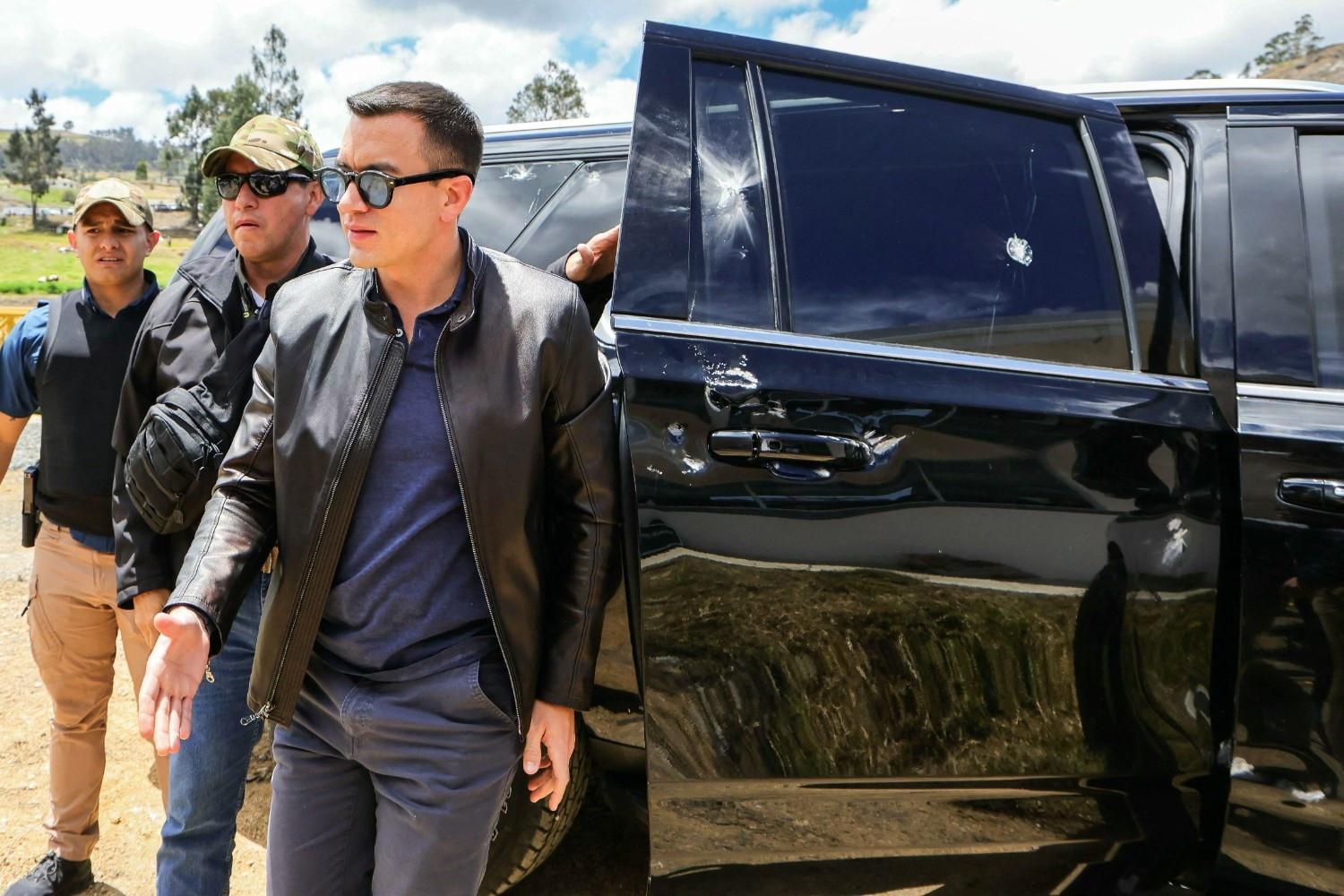 Ecuador president unharmed in attack on motorcade