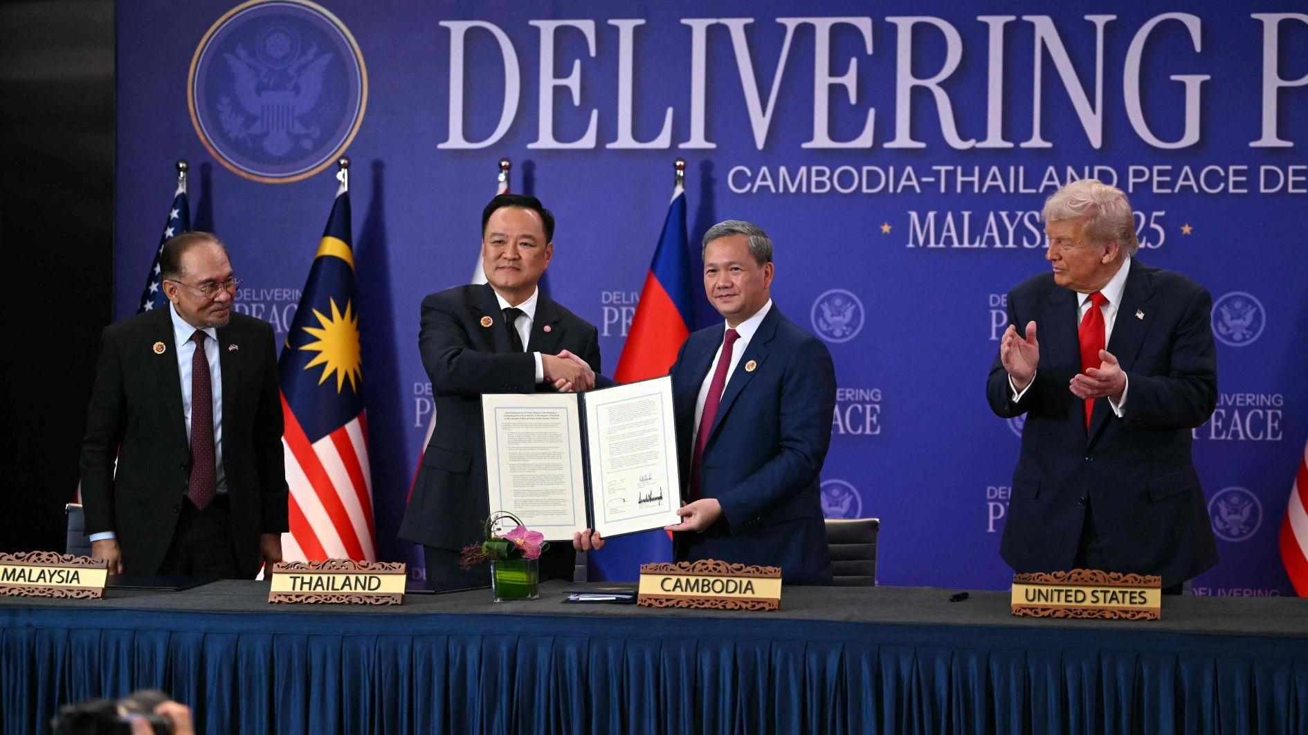 Cambodia, Thailand sign peace pact following deadly July clashes