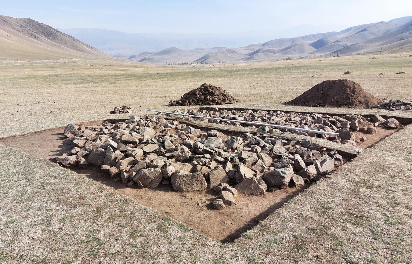 Ancient stone carving from early Turkic era unearthed in Kyrgyzstan