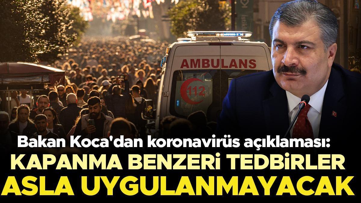 Bakan Koca dan koronavirüs açıklaması Toplu bir aşı kampanyası ya da