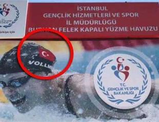 Sports Ministry uses US swimmer Vollmer’s picture in poster with ‘photoshopped’ Turkish flag