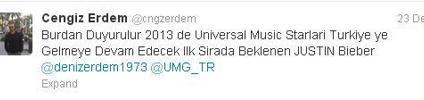 Pop star Justin Bieber may come to Turkey in 2013